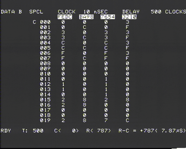 Weergave Data Geheugen B (Speciaal)